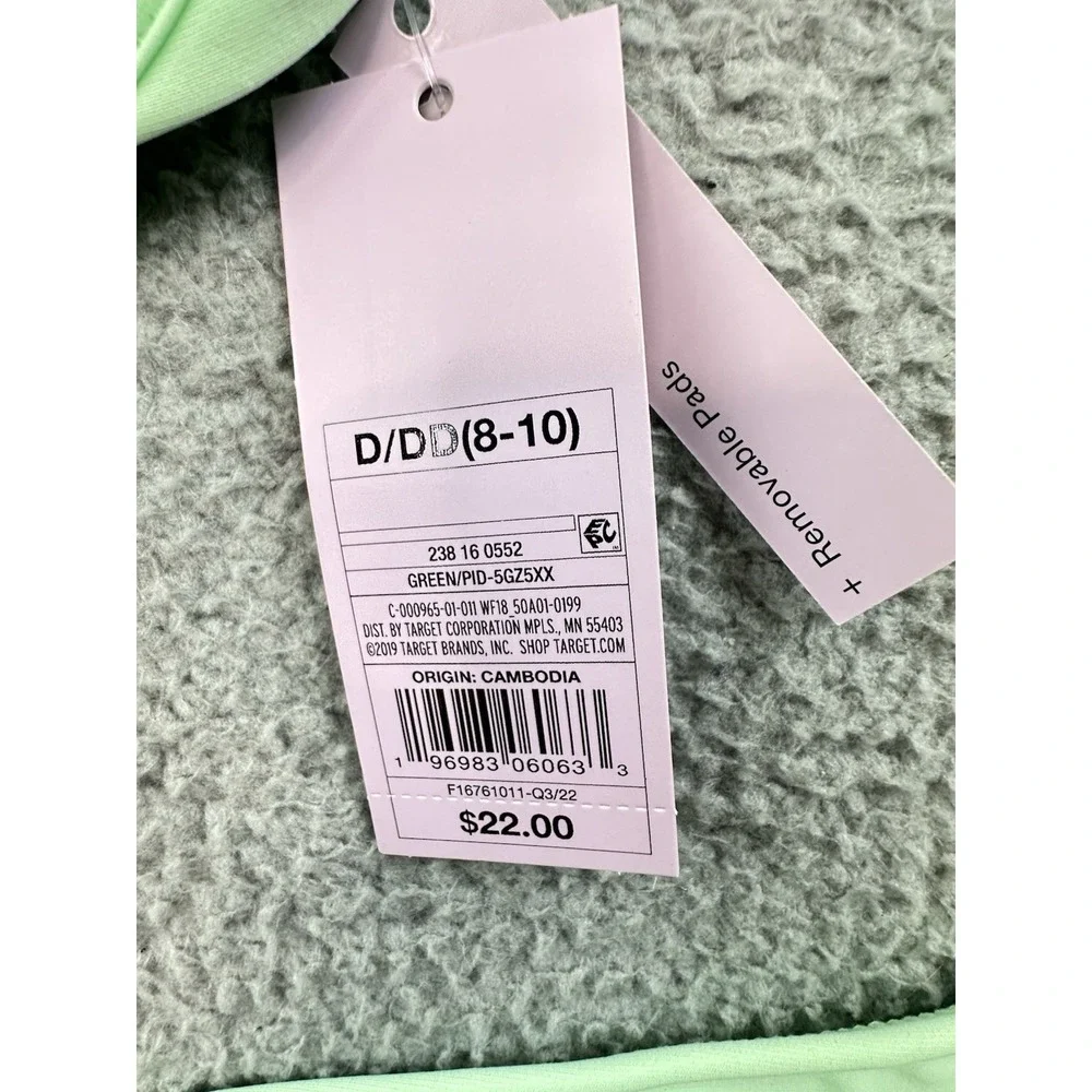 Wild Fable Bikini Set: TOP 8-10 D/DD And Bottom XL (16) Green NWT